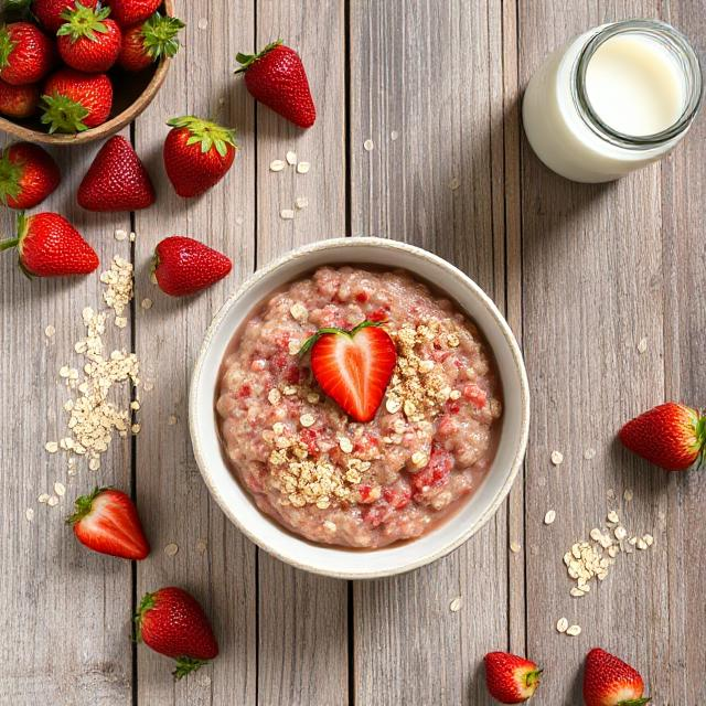 Easy Vegan Strawberry Oatmeal