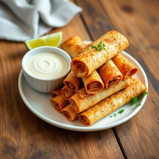 Easy Baked Chicken Taquitos