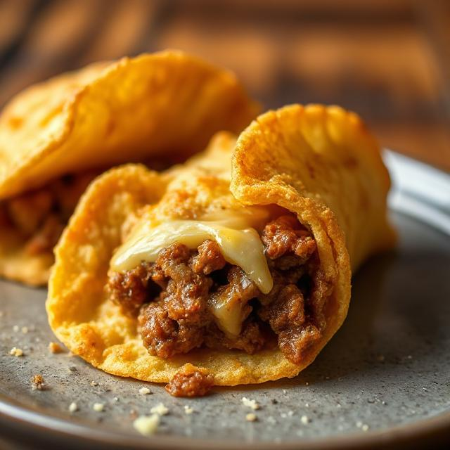 Easy Mini Fried Beef Tacos