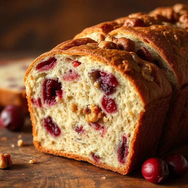 Easy Cranberry Walnut Bread