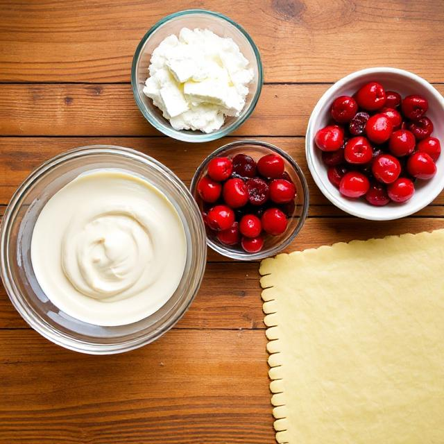 Easy Mini Cherry Pastries with Cream Cheese