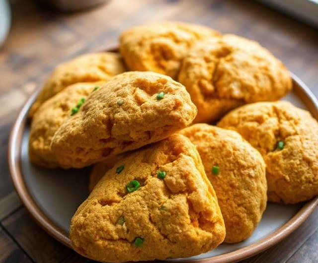 Easy Savory Sweet Potato and Chive Scones
