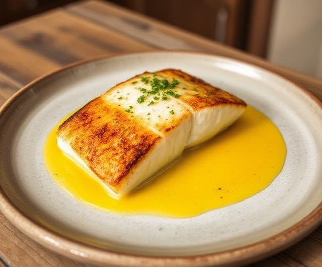 Easy Pan-Seared Halibut with Saffron