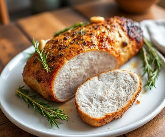 Easy Roasted Garlic and Herb Pork Tenderloin
