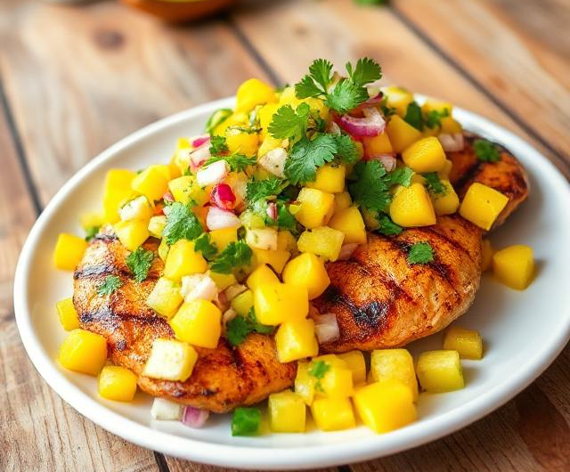 Easy Fresh Mango Salsa Chicken