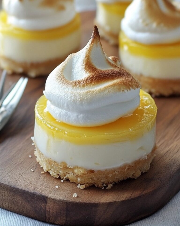 These Mini Lemon Meringue Cheesecakes