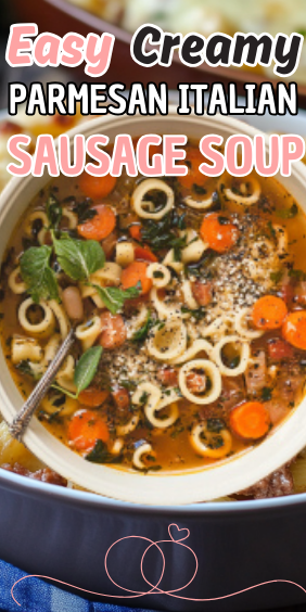 Easy Creamy Parmesan Italian Sausage Soup