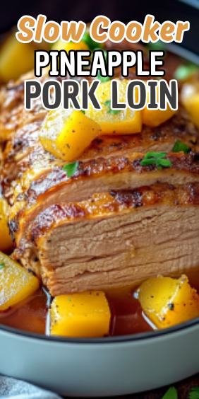 Easy Slow Cooker Pineapple Pork Loin
