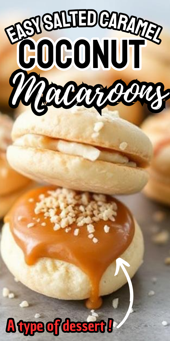 Easy Salted Caramel Coconut Macaroons