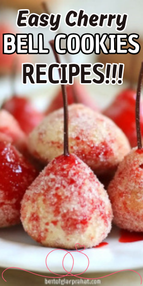 Easy Cherry Bell Cookies