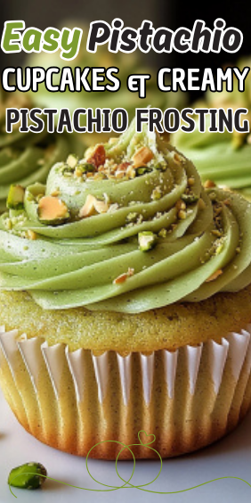 Easy Pistachio Cupcakes with Creamy Pistachio Frosting