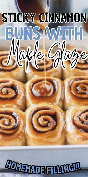 Easy Sticky Cinnamon Buns with Maple Glaze