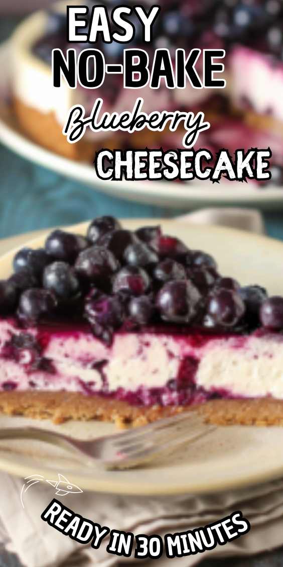 Easy No-bake blueberry cheesecake