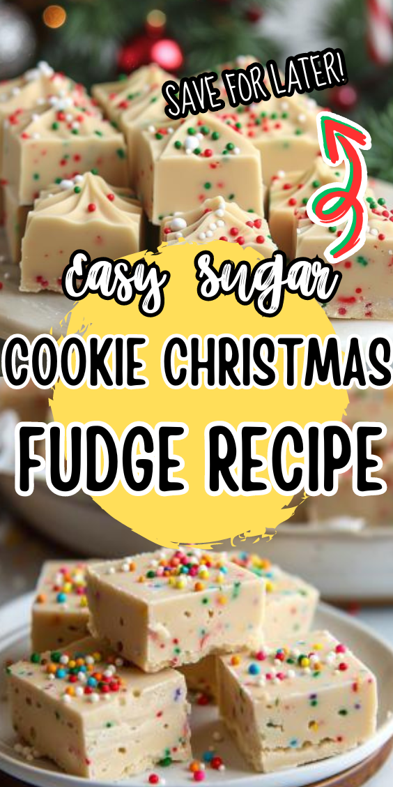 Easy Sugar Cookie Christmas Fudge