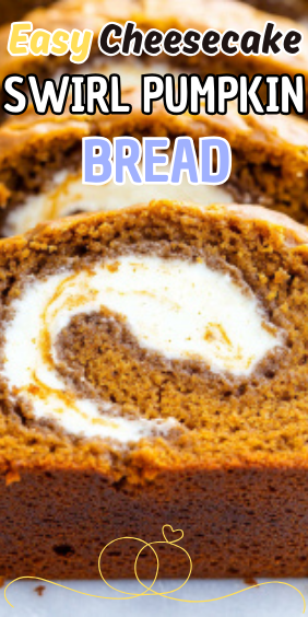 Easy Cheesecake Swirl Pumpkin Bread