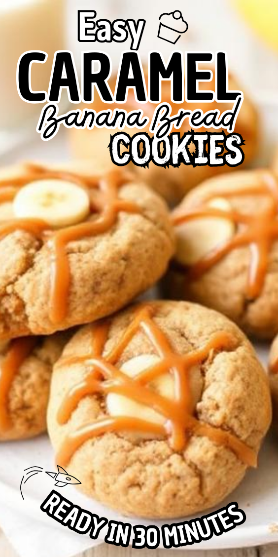 Easy Caramel Banana Bread Cookies