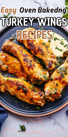 Easy Oven Baked Turkey Wings