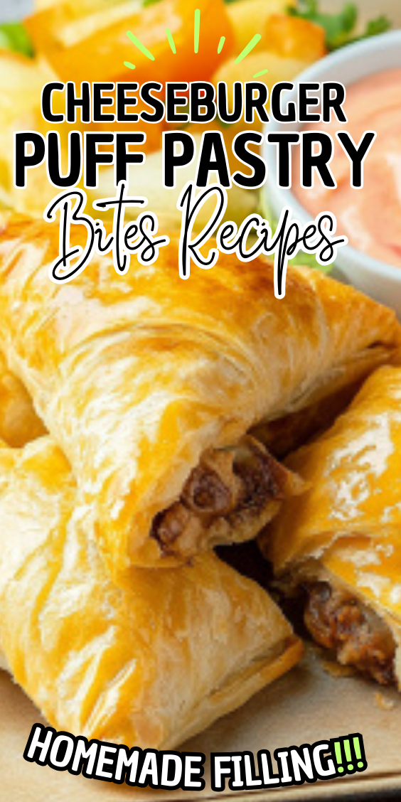 Easy Cheeseburger Puff Pastry Bites