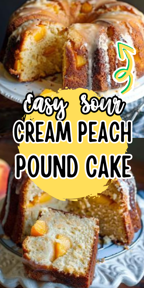 Easy Sour Cream Peach Pound Cake