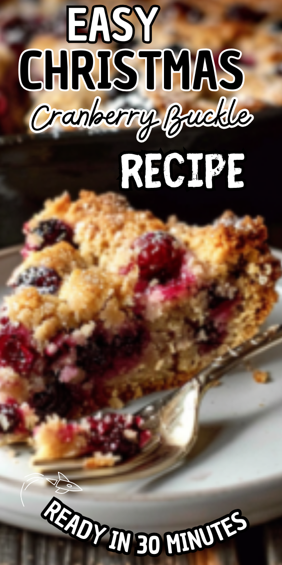 Easy Christmas Cranberry Buckle