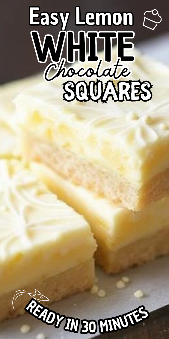 Easy Lemon and White Chocolate Squares