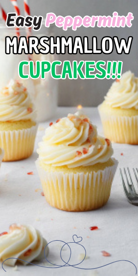 Easy Peppermint Marshmallow Cupcakes