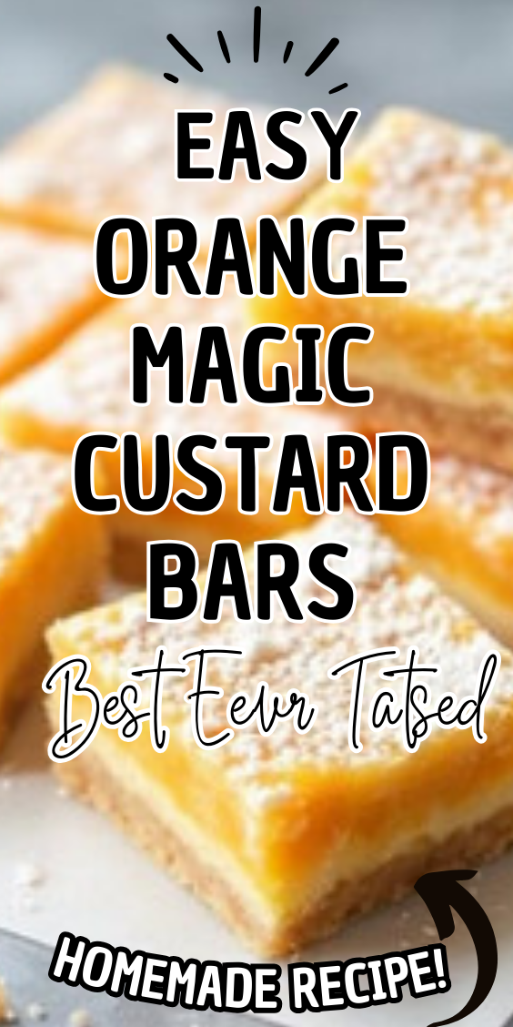 Easy Orange Magic Custard Bars