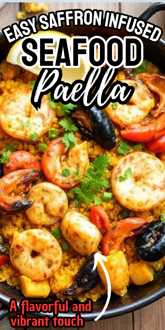 Easy Saffron Infused Seafood Paella