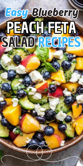 Easy Blueberry Peach Feta Salad