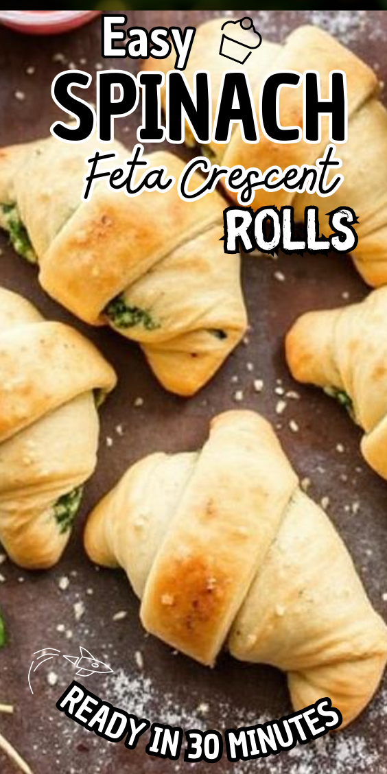 Easy Spinach Feta Crescent Rolls
