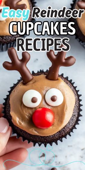 Easy Reindeer Cupcakes