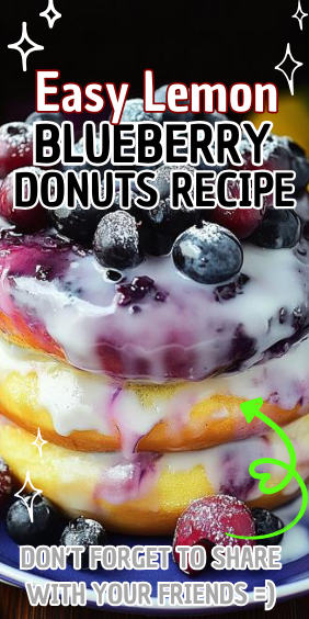 Easy Lemon Blueberry Donuts