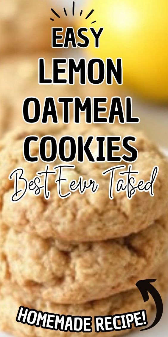 Easy Lemon Oatmeal Cookies