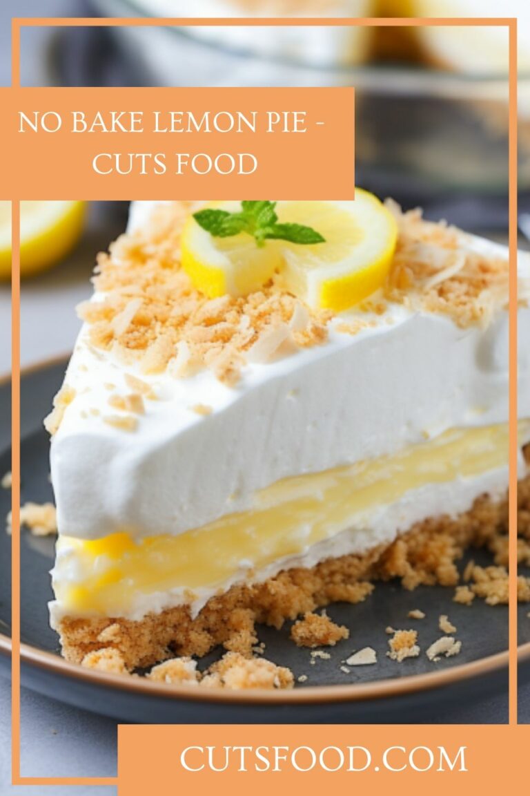 NO BAKE LEMON PIE – Cuts Food