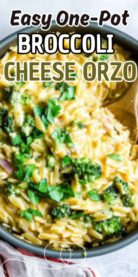Easy One-Pot Broccoli Cheese Orzo