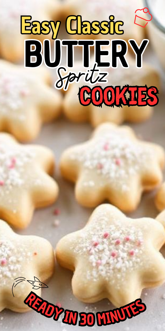 Easy Classic Buttery Spritz Cookies