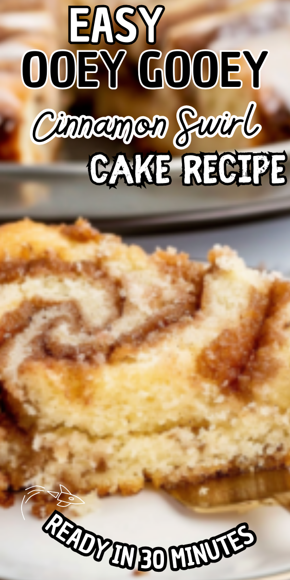 Easy Ooey Gooey Cinnamon Swirl Cake