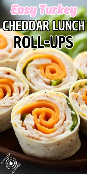 Easy Turkey Cheddar Lunch Roll-Ups