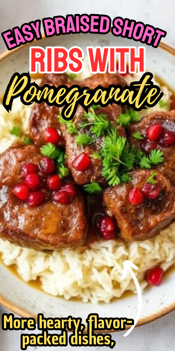 Easy Braised Short Ribs with Pomegranate