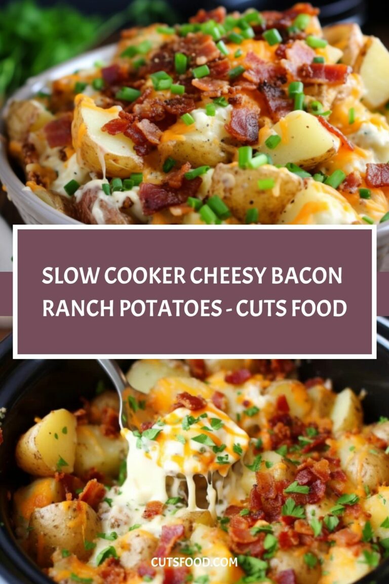Slow Cooker Cheesy Bacon Ranch Potatoes – Cuts Food