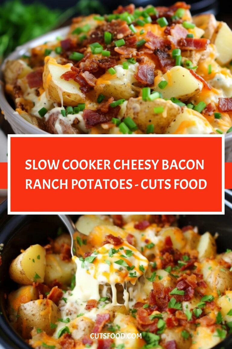 Slow Cooker Cheesy Bacon Ranch Potatoes – Cuts Food