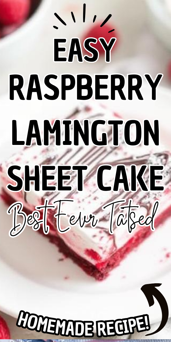 Easy Raspberry Lamington Sheet Cake