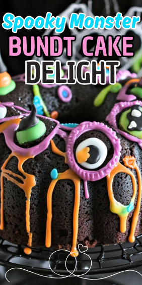 Easy Spooky Monster Bundt Cake Delight