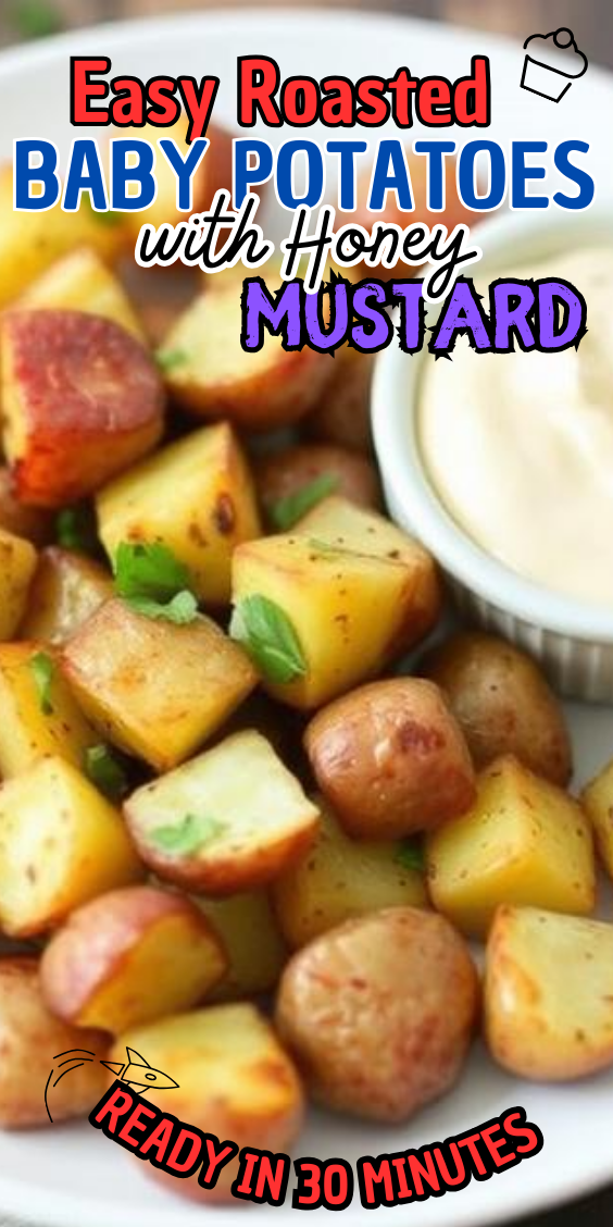 Easy Roasted Baby Potatoes with Honey Mustard