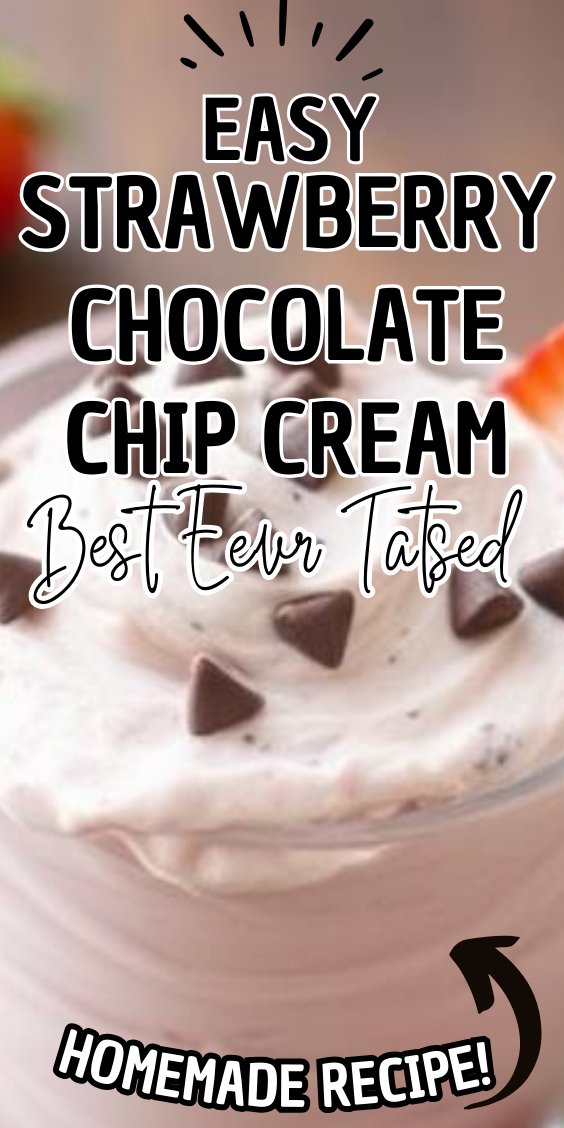 Easy Strawberry Chocolate Chip Cream