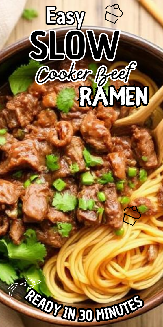 Easy Slow Cooker Beef Ramen