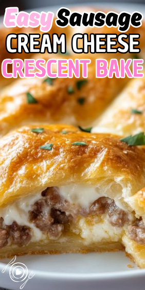 Easy Sausage Cream Cheese Crescent Bake