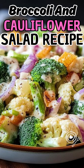 Easy Broccoli and Cauliflower Salad
