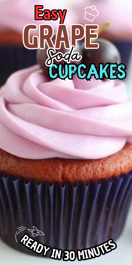 Easy Grape Soda Cupcakes