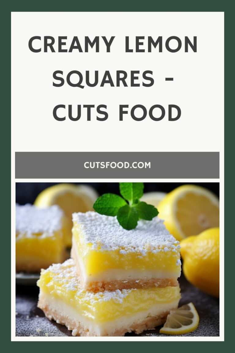 Creamy Lemon Squares – Cuts Food
